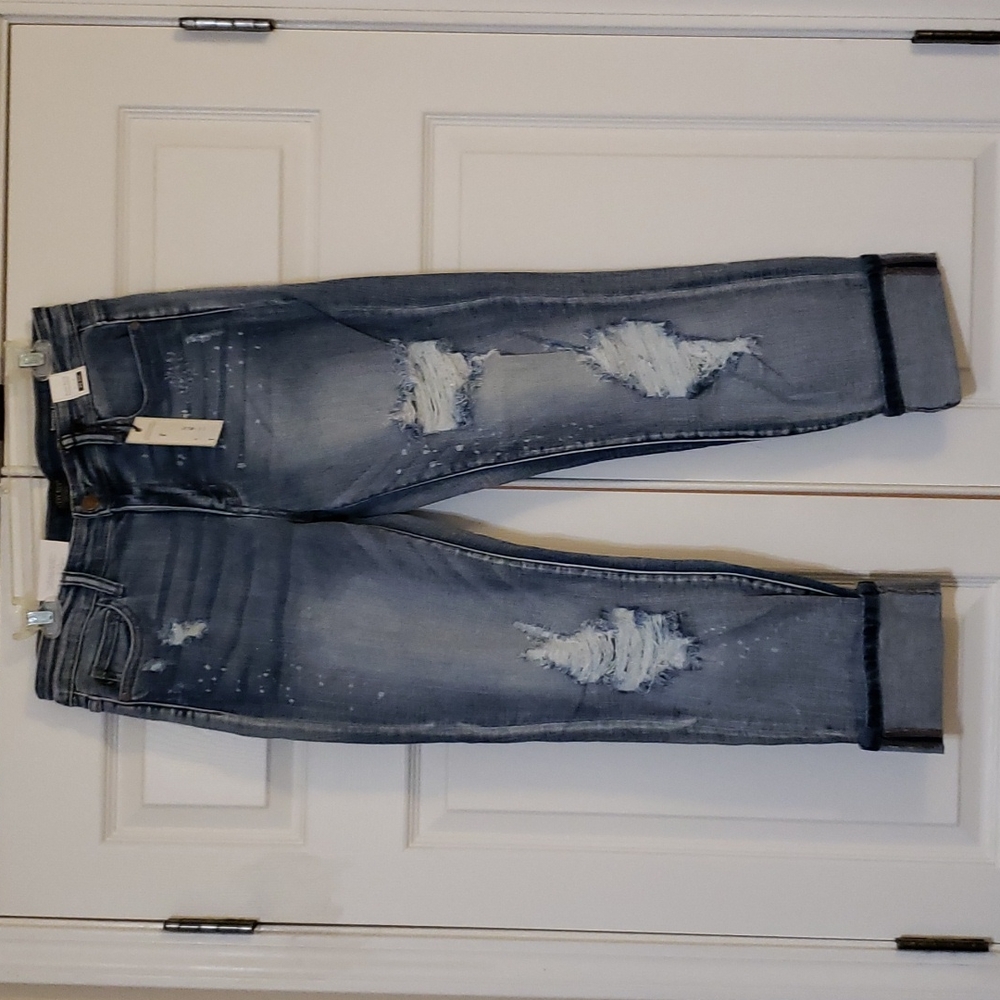 Judy Blue size 11 heavy destroyed boyfriend jeans